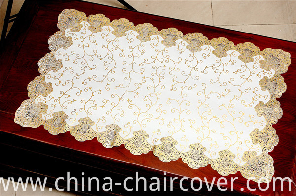 Popular PVC Placemat with Lace Gold Factory